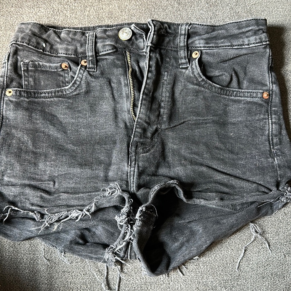 black high waisted shorts